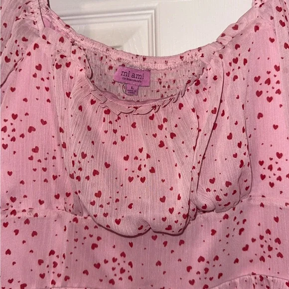 Pink and Red Patterned  Dress - Picture 2 of 3